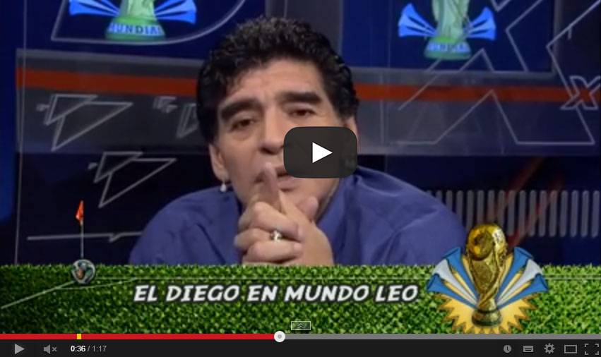 Video Maradona manda un messaggio a Messi
