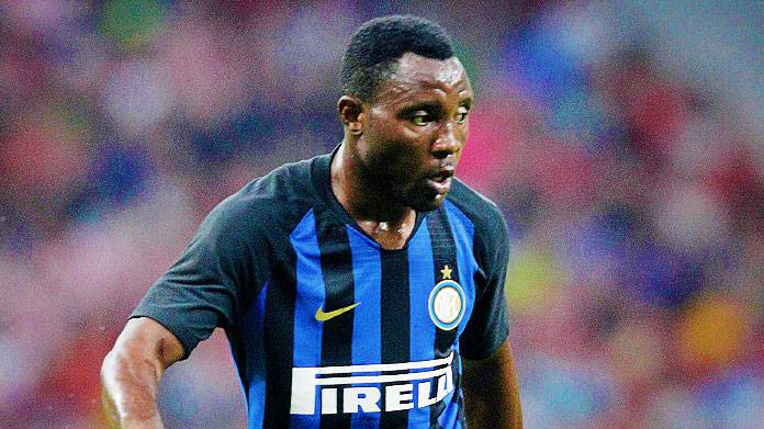 Asamoah in campo con l'Inter 