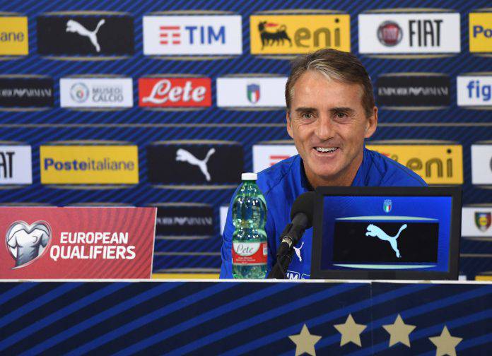 Italy Training Session And Press Conference Italia Liechtenstein conferenza Mancini