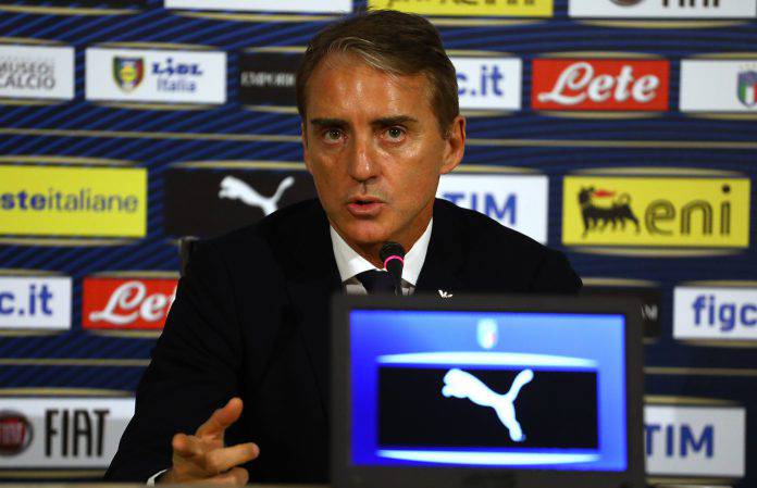 Italy Training Session And Press Conference Nazionale conferenza stampa Mancini