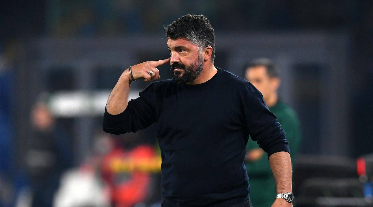 gattuso napoli roma mascherine