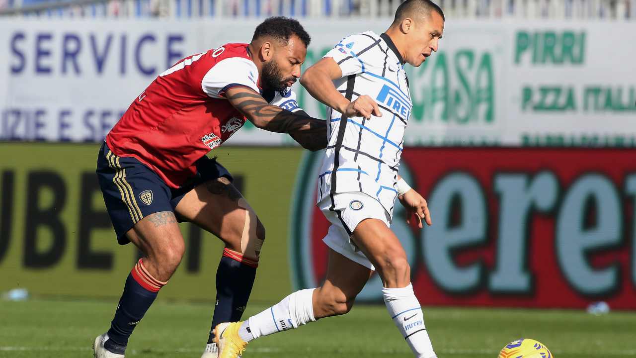 Inter Napoli, Sanchez finito ko con il Cagliari non ci sarà