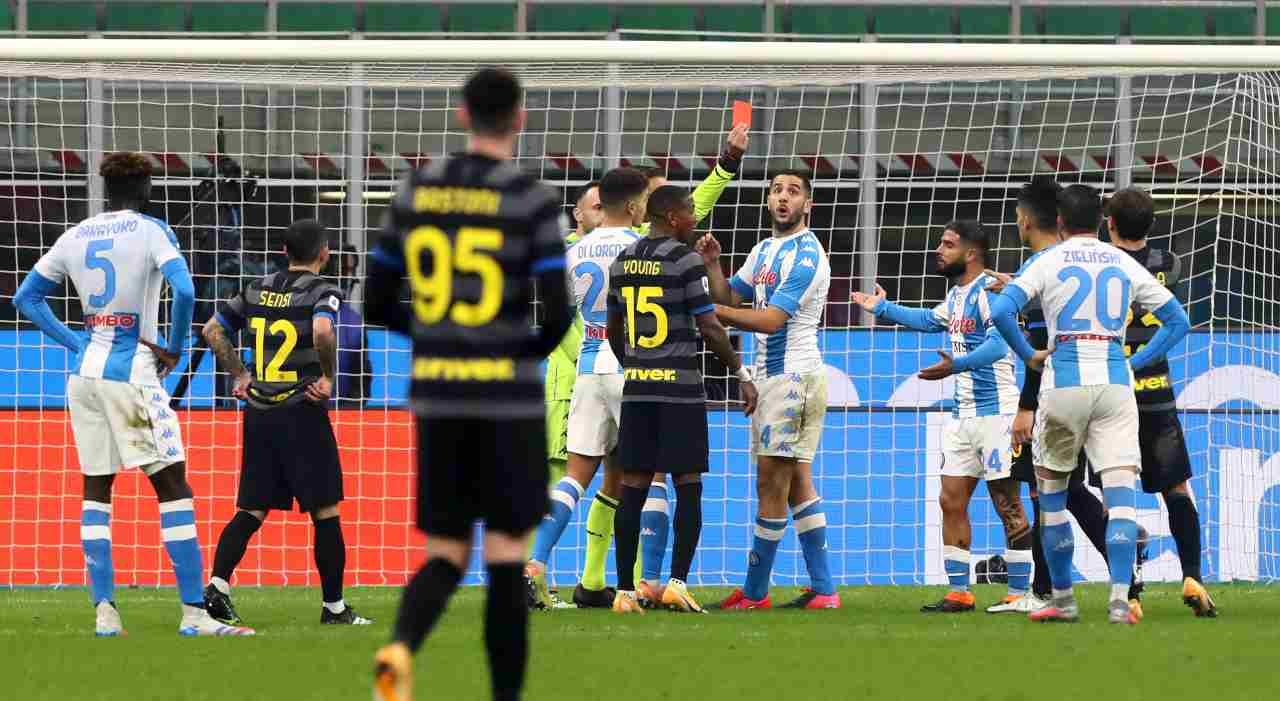 Napoli Insigne espulso