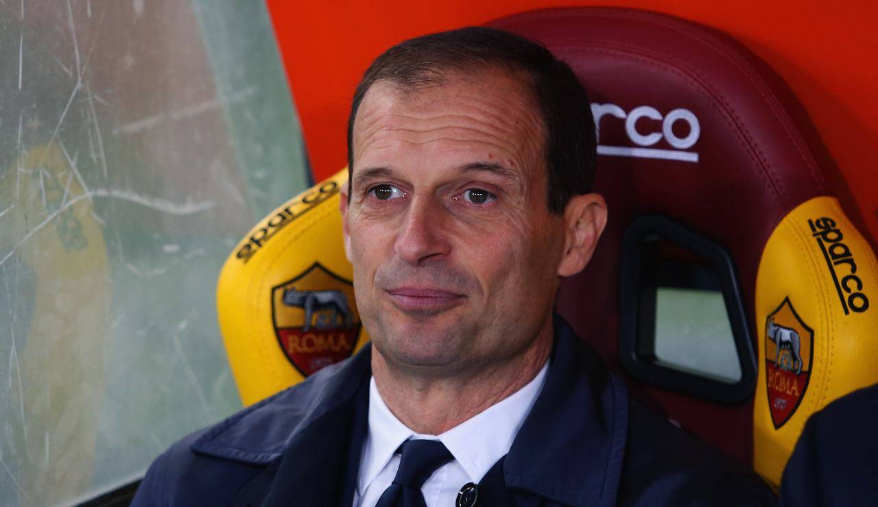 Massimiliano Allegri sulla panchina della Roma
