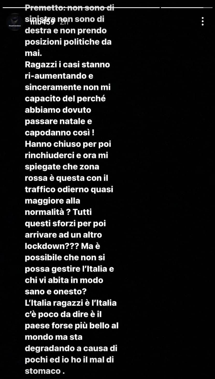 Balotelli storia Instagram Conte