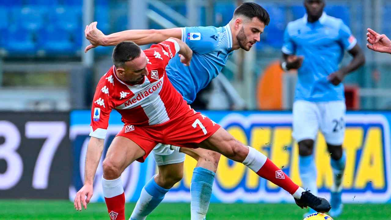 Fiorentina, Ribery infortunato dopo un contrasto