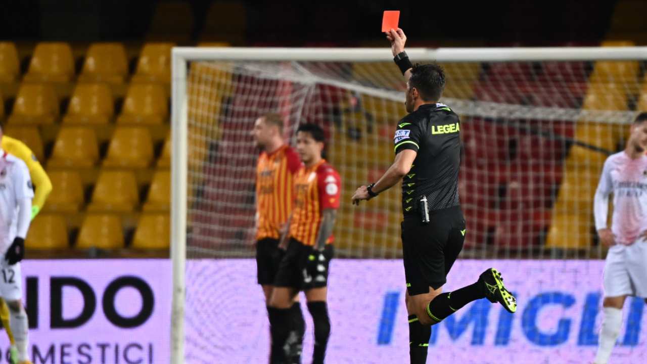 Benevento-Milan, espulsione