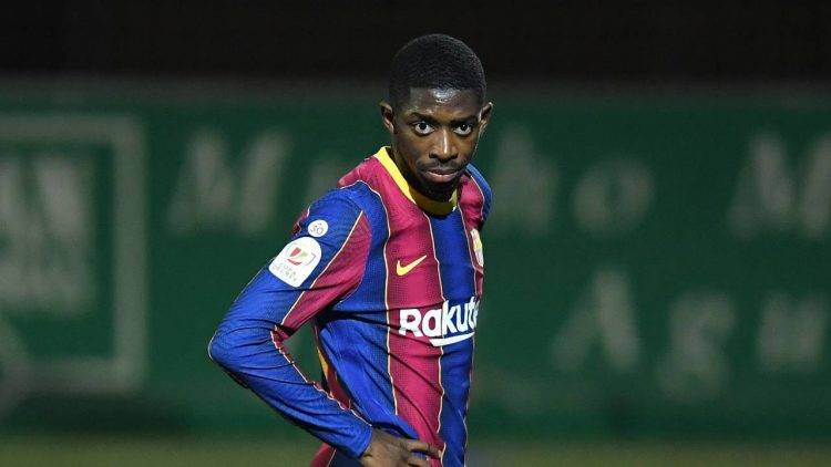 Ousmane Dembélé in campo