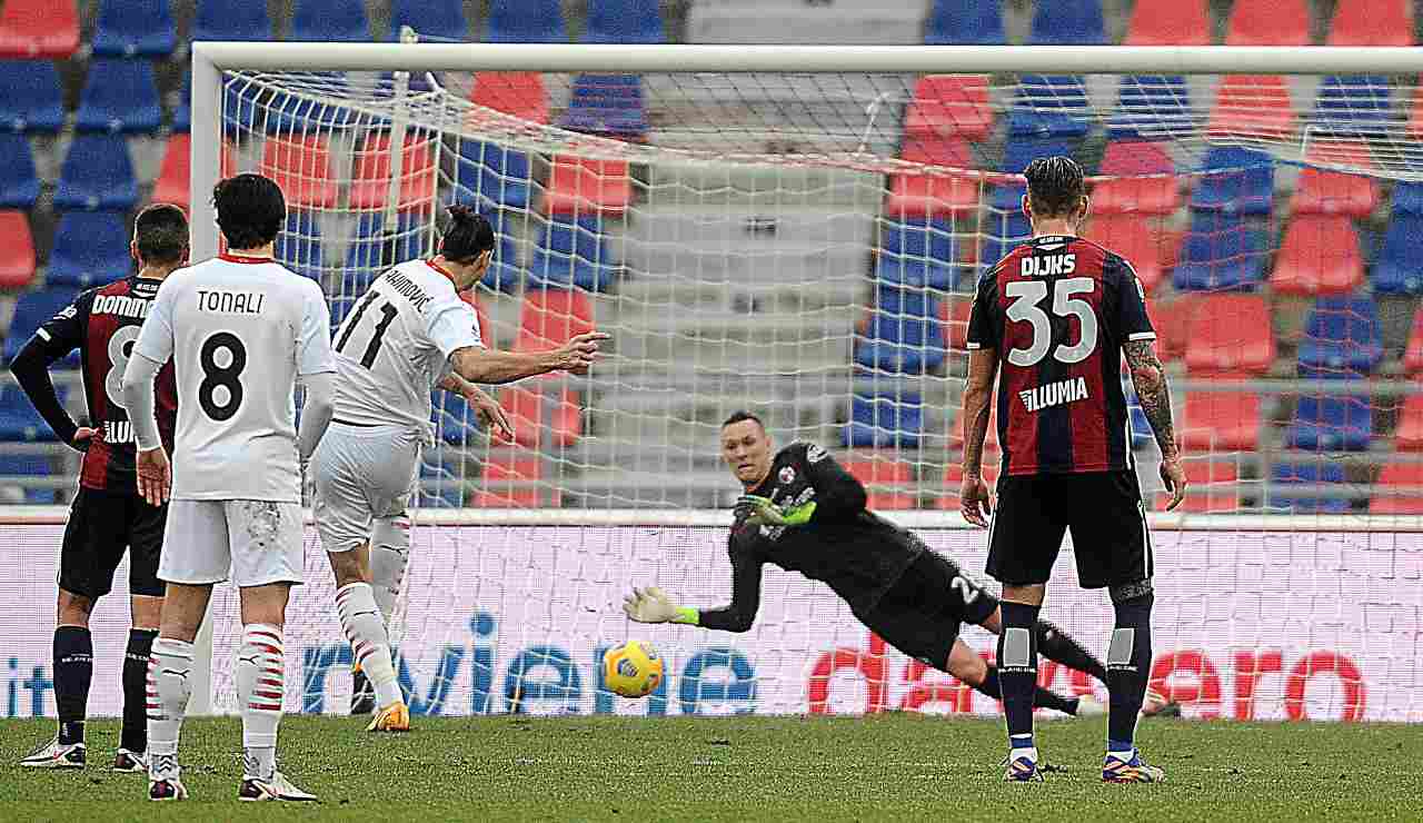 Ibrahimovic si fa parare un rigore da Skorupski