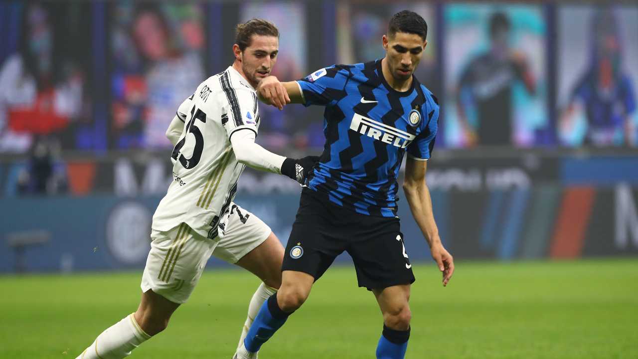 Hakimi contro la Juventus