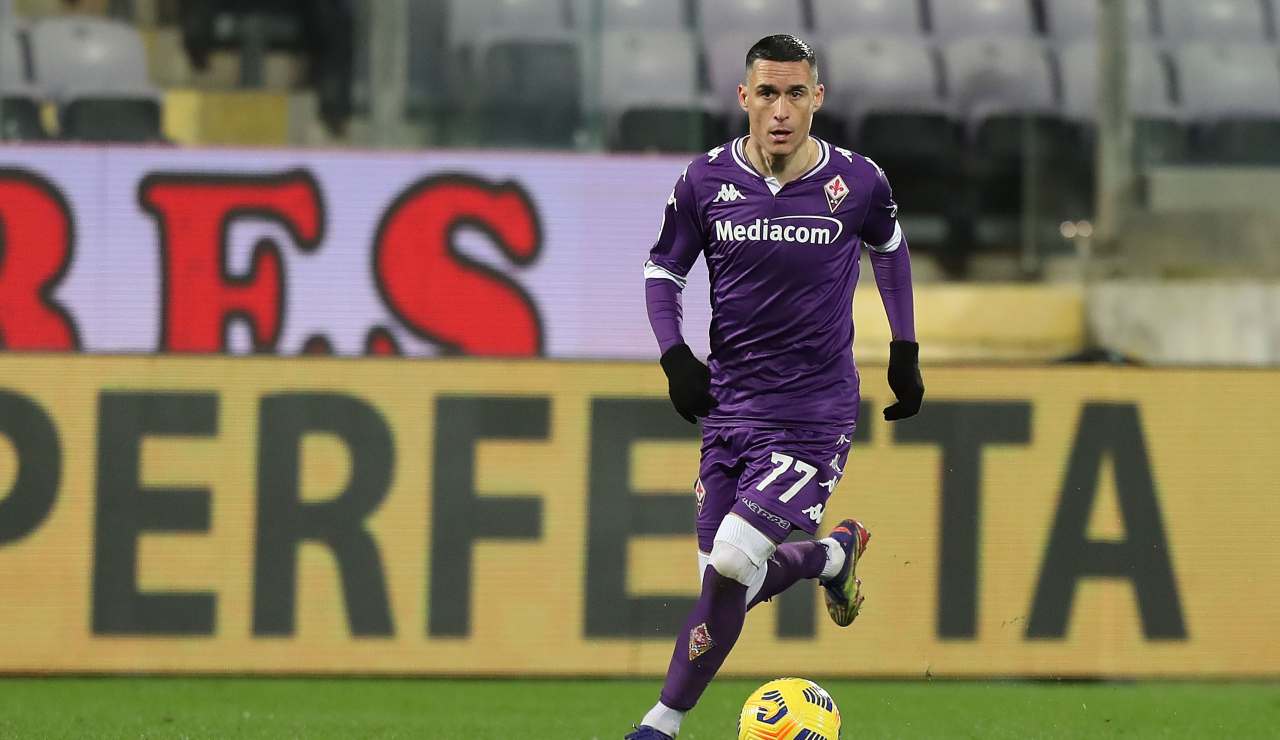 Callejon in azione nelle poche apparizioni con la maglia viola