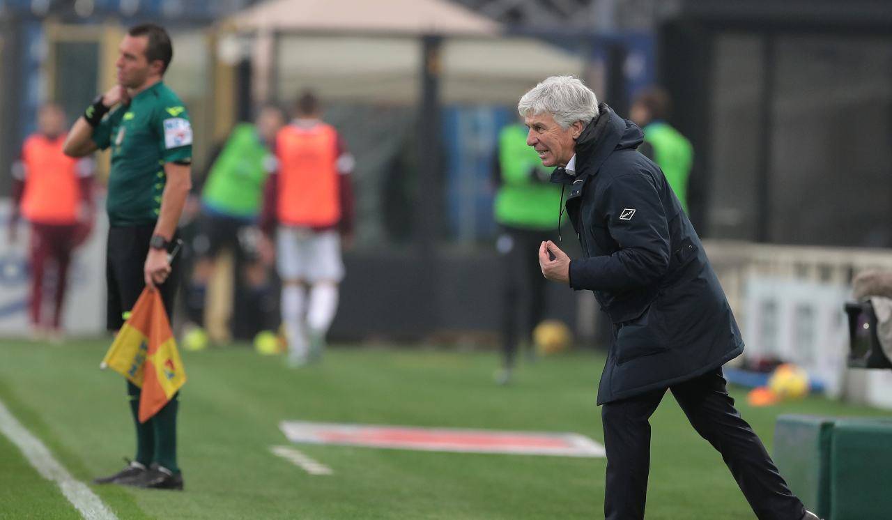 Gasperini arrabbiato a bordo campo
