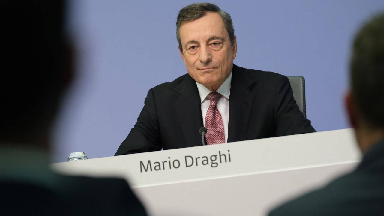 Mario Draghi in conferenza