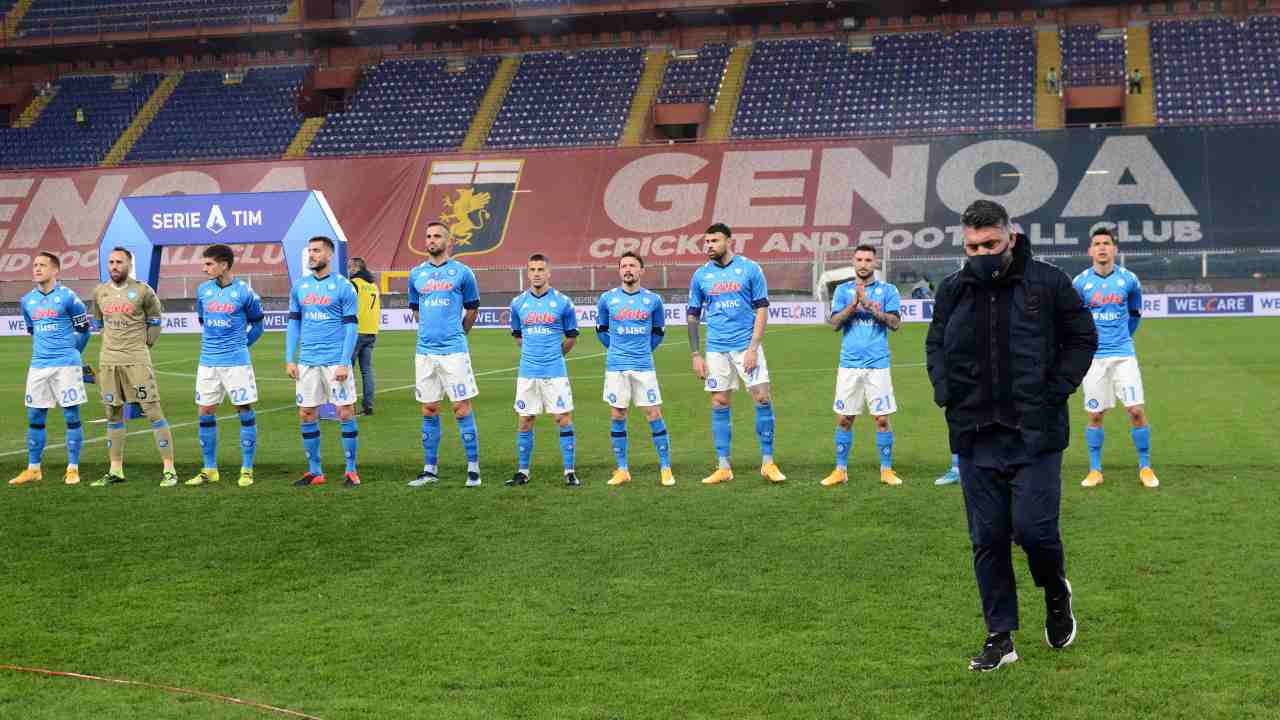 Napoli schierato in campo