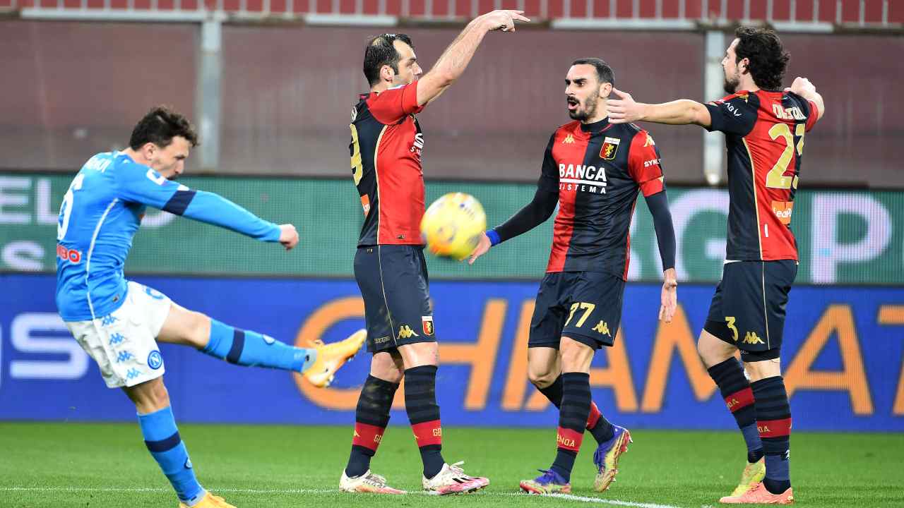 Il Genoa esulta al gol