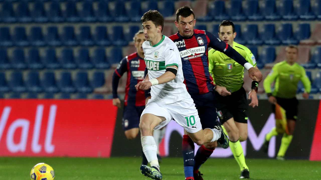 Crotone-Sassuolo in azione