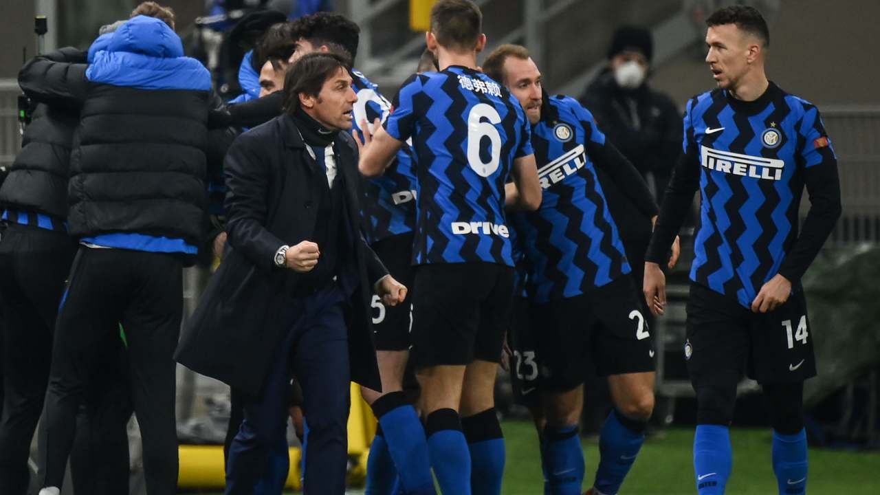 Conte e l'Inter festeggiano