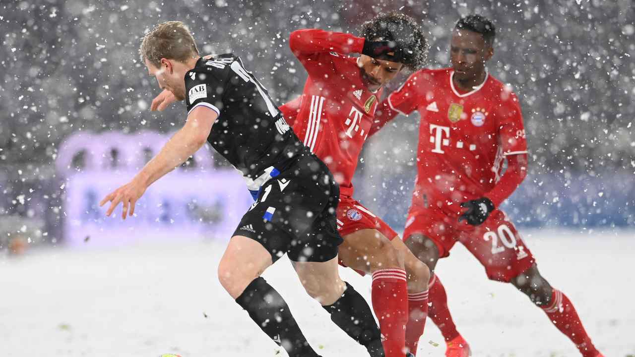 Bayern Monaco ed Arminia in azione