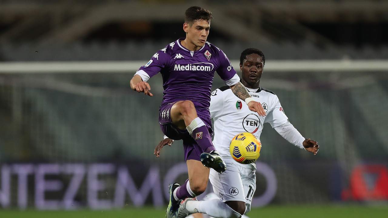 Fiorentina e Spezia in azione