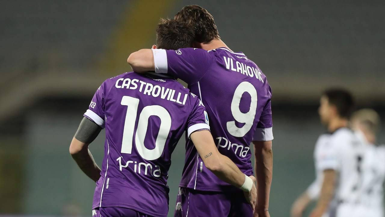 Castrovilli e Vlahovic esultano