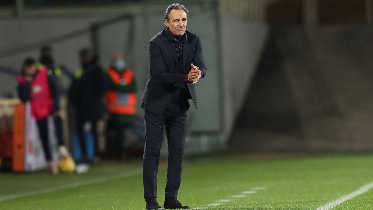 Cesare Prandelli in campo