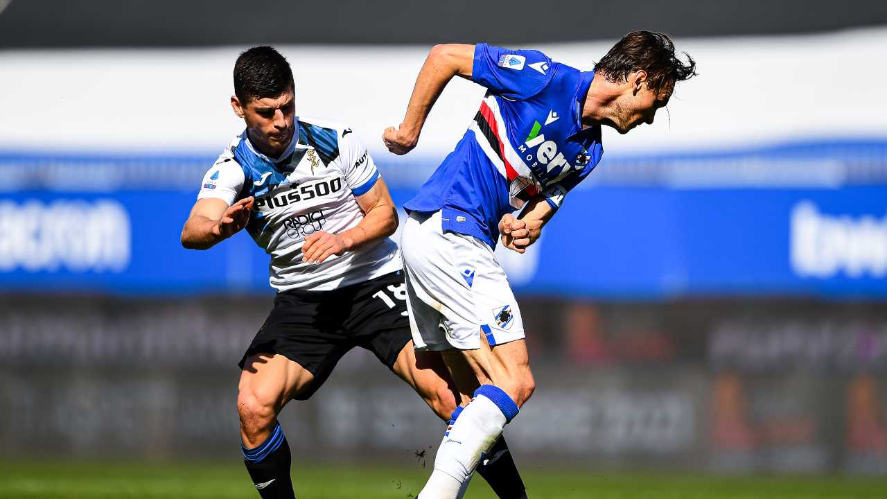 Atalanta e Sampdoria in campo