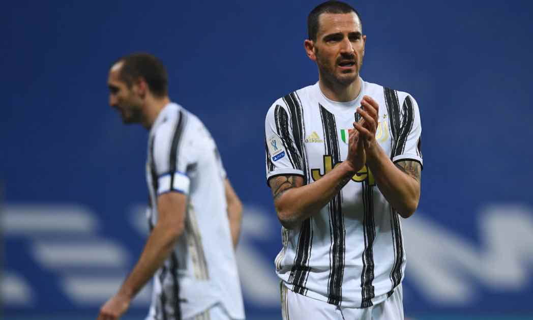 Bonucci in campo con la Juventus