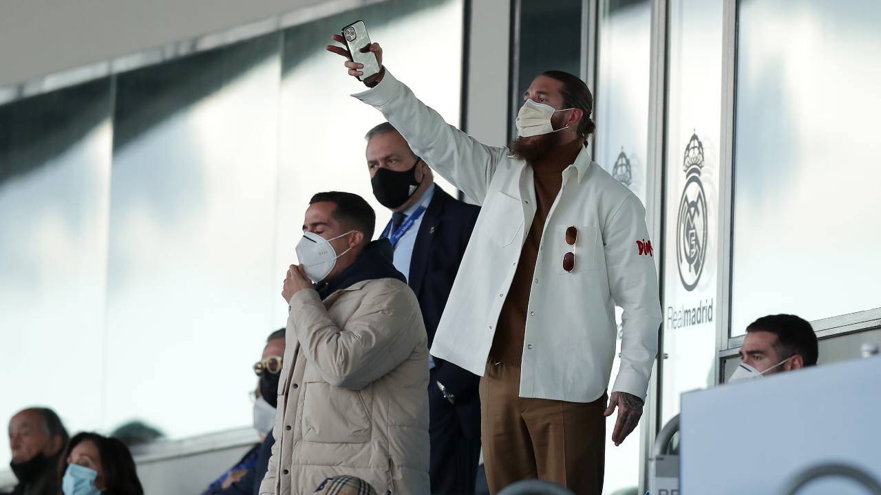 Sergio Ramos in tribuna