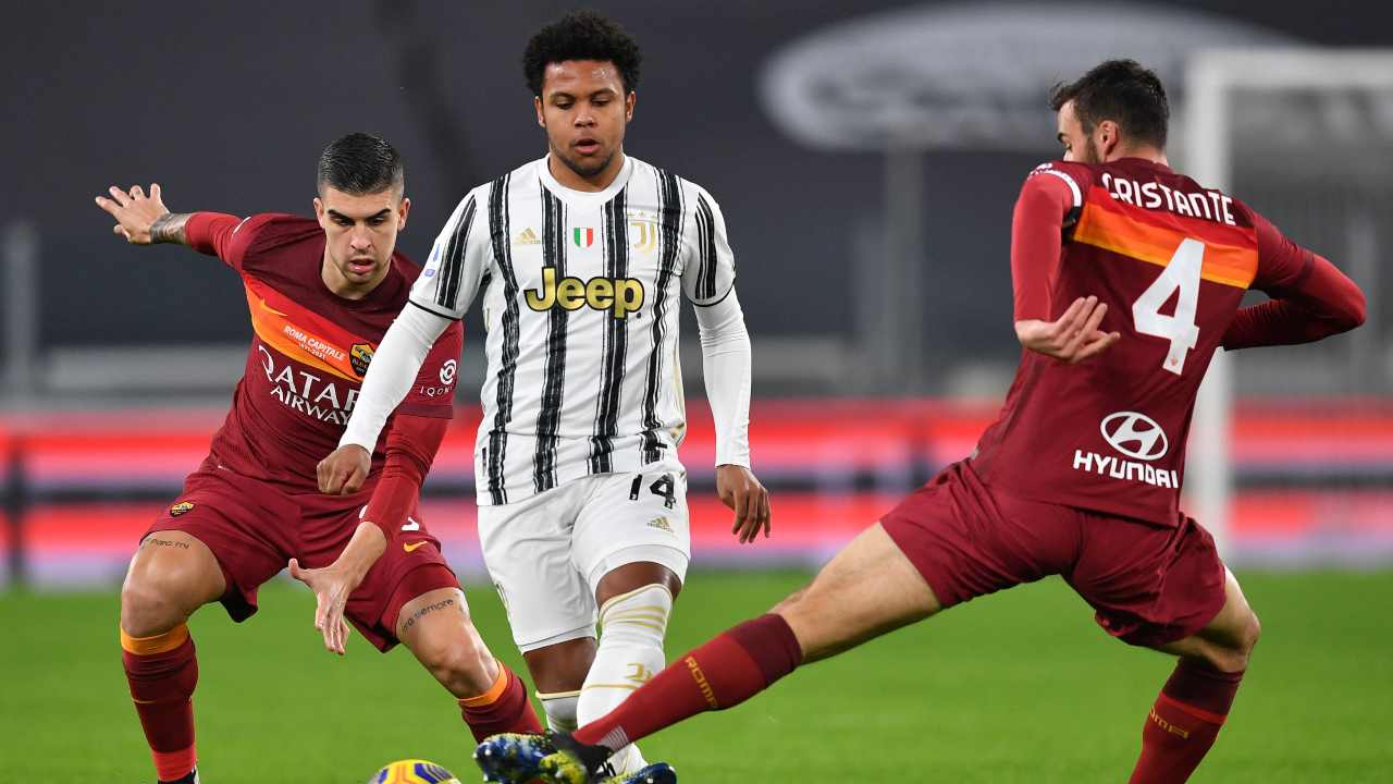 McKennie Cristante in azione
