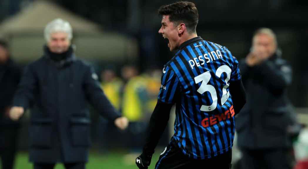 Pessina esulta in Atalanta Napoli