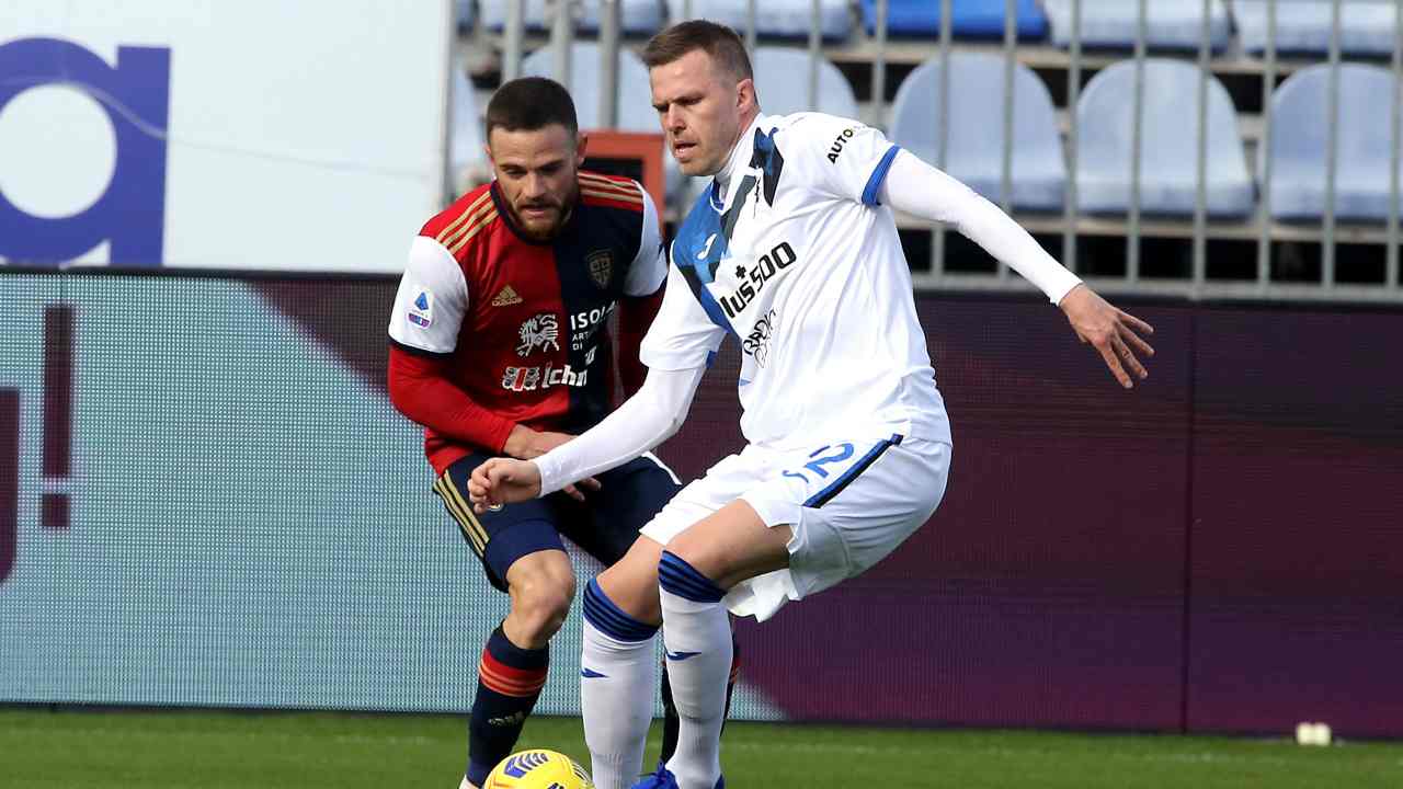 Cagliari-Atalanta in azione