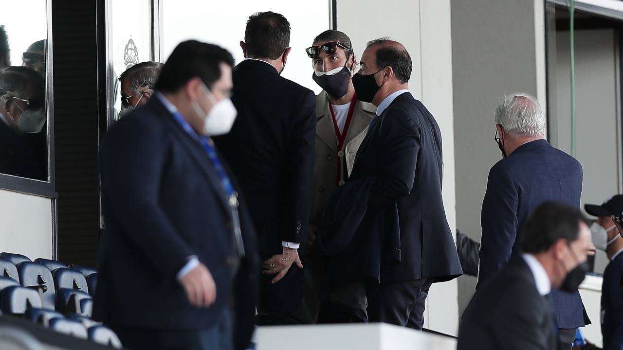 Sergio Ramos in tribuna