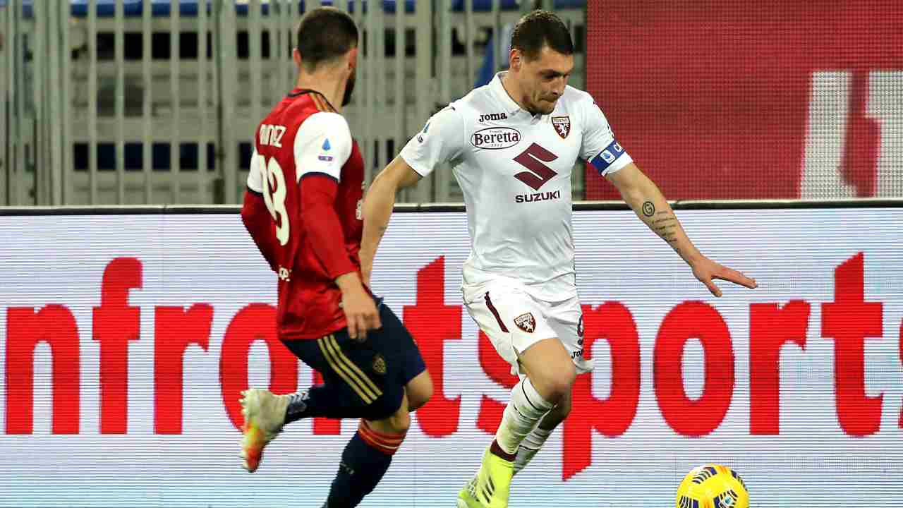 Cagliari e Torino in campo