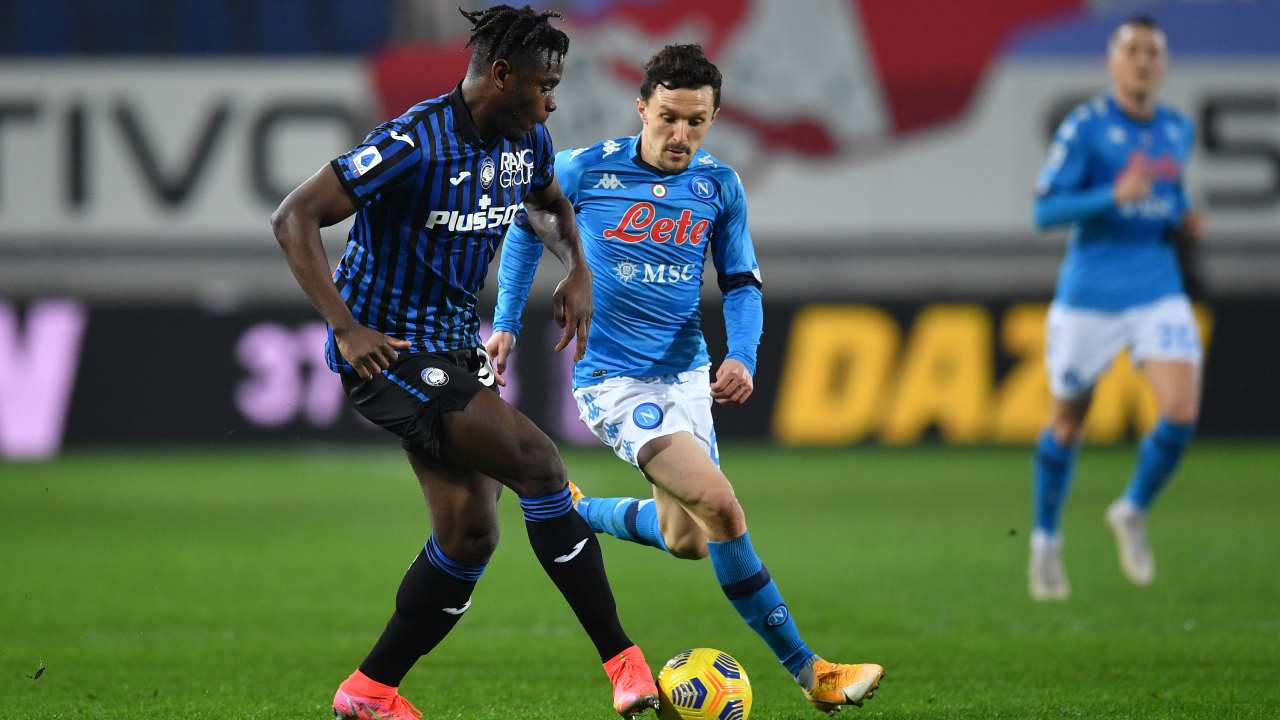 Atalanta e Napoli in campo