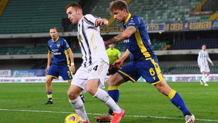 Verona e Juventus in campo