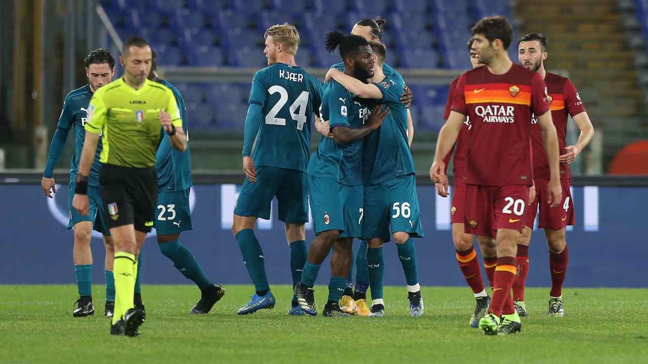 Il Milan esulta al gol