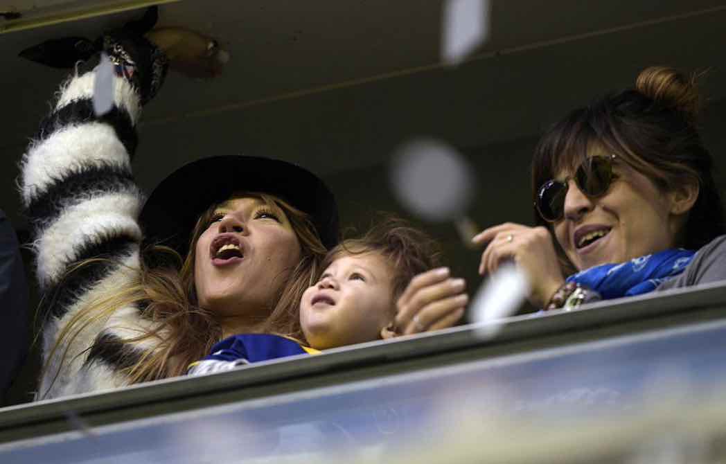 Giannina Maradona in tribuna