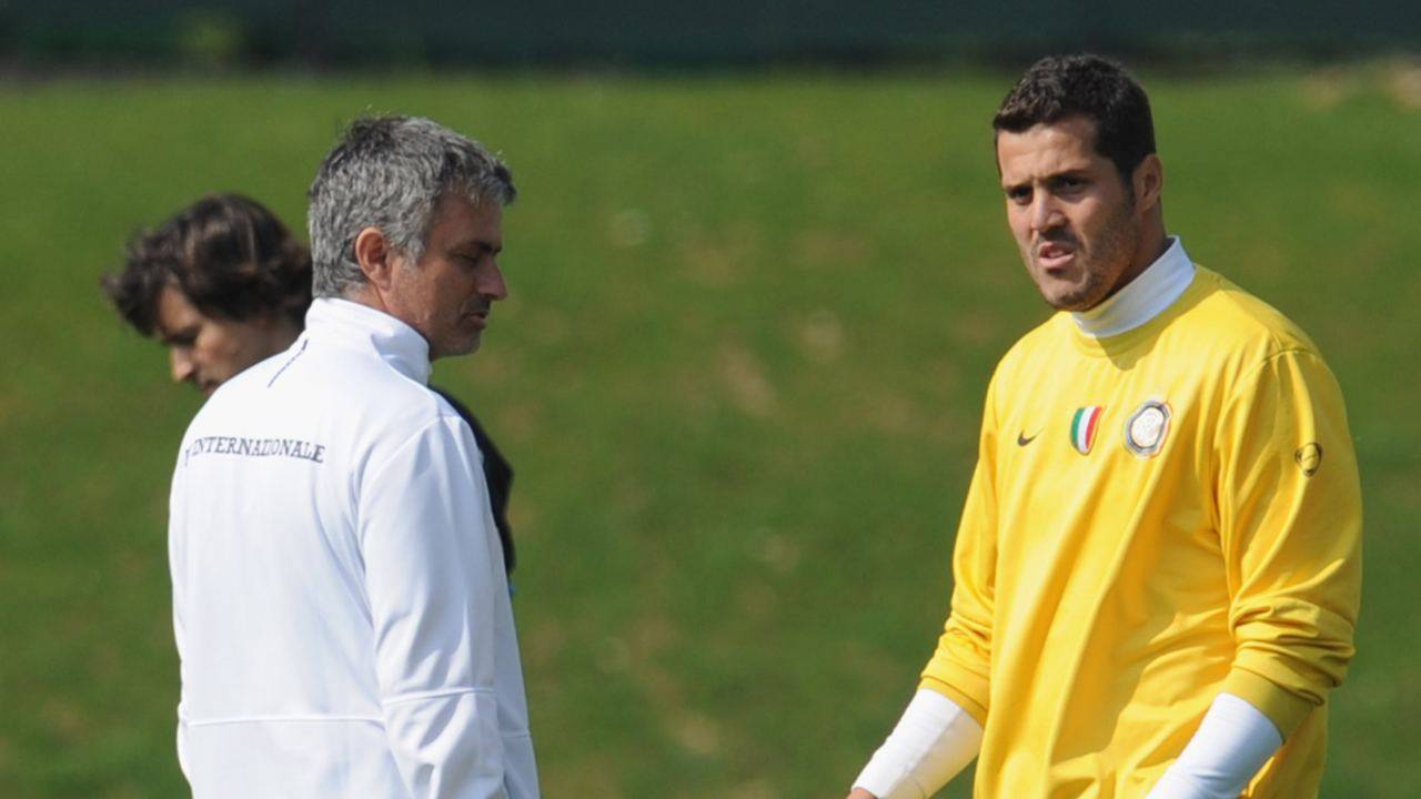 Julio Cesar e Mourinho