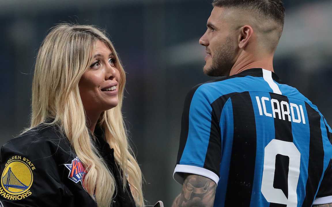 Icardi e Wanda Nara sorridono