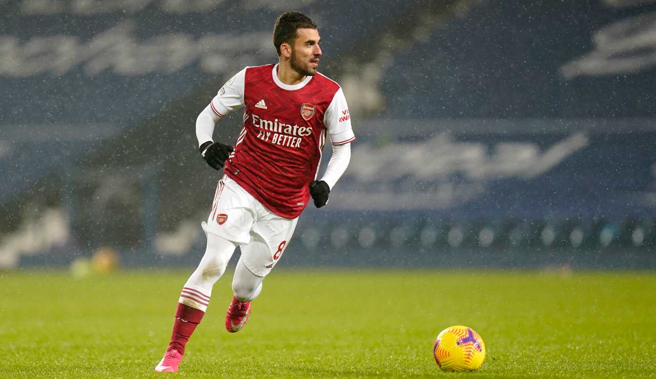 Dani Ceballos in azione con la maglia dell'Arsenal