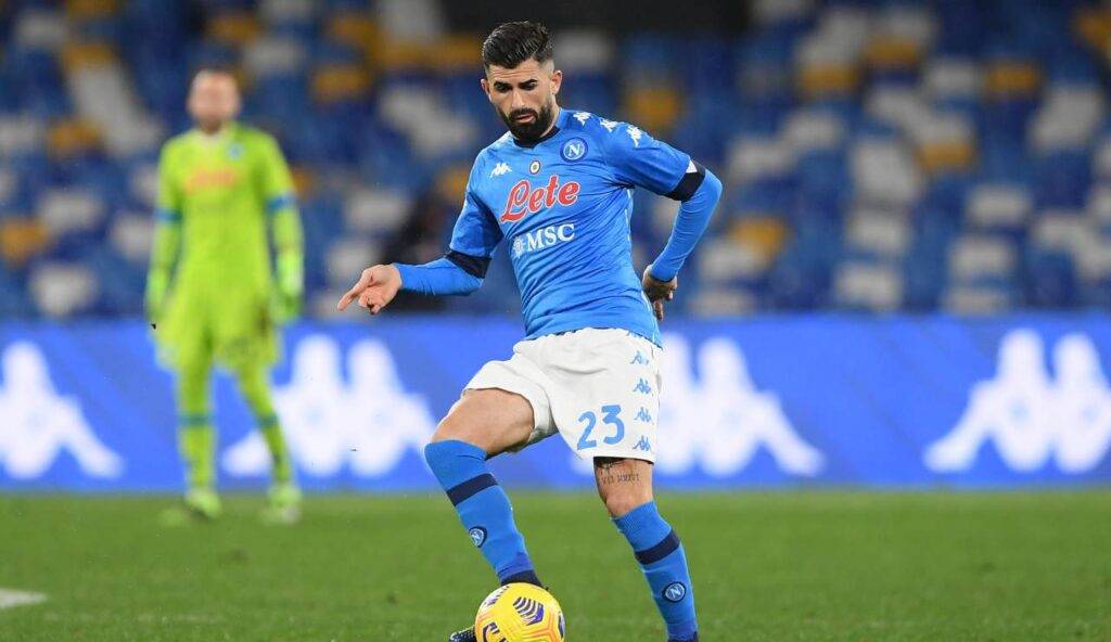 Hysaj in azione con il Napoli