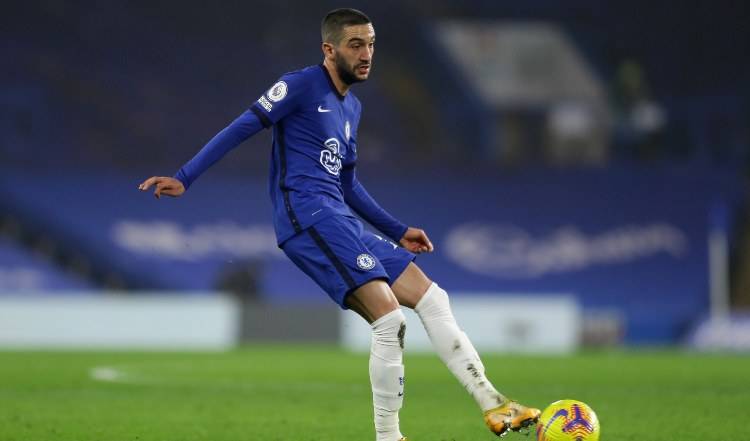 Ziyech in azione con la maglia del Chelsea