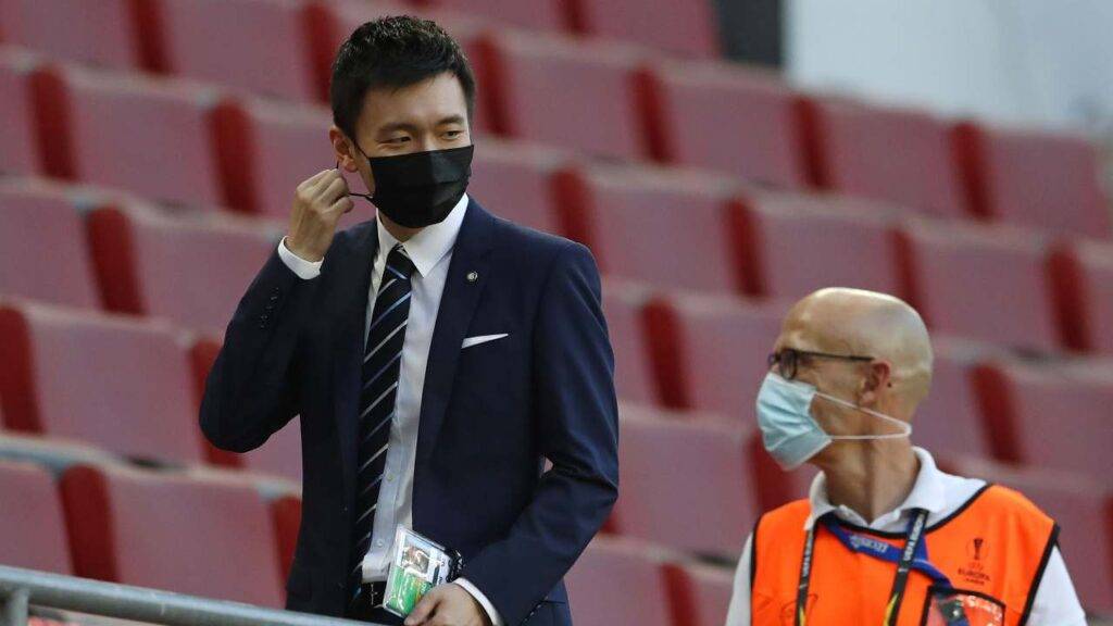 Inter Steven Zhang in tribuna