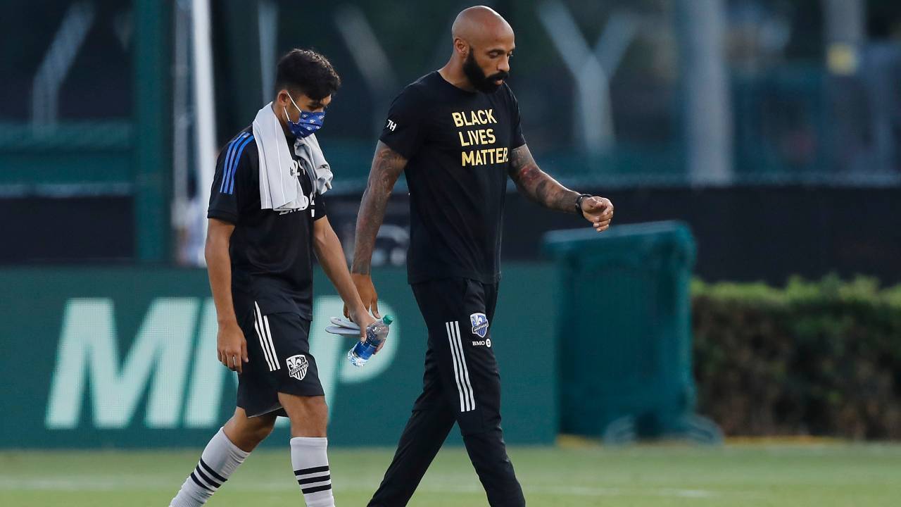 Thierry Henry in allenamento