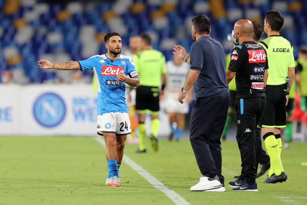 Insigne e Gattuso battibecco in campo