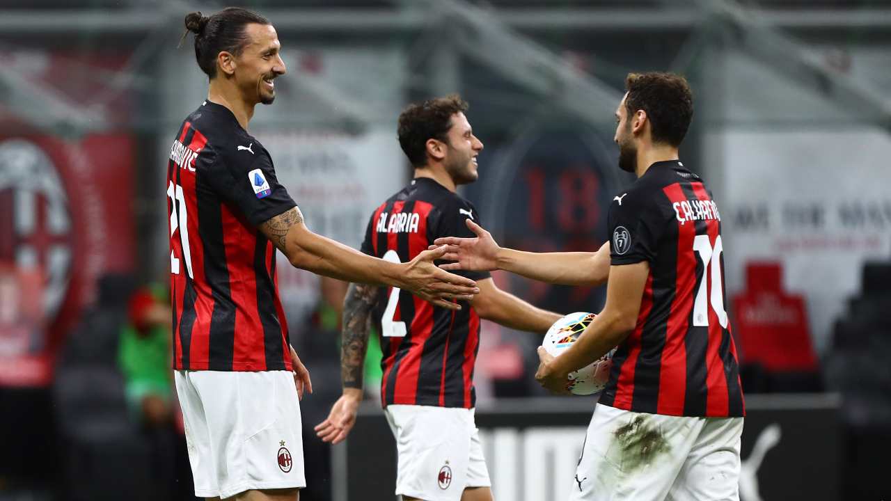 Ibrahimovic, Calhanoglu e Calabria in campo