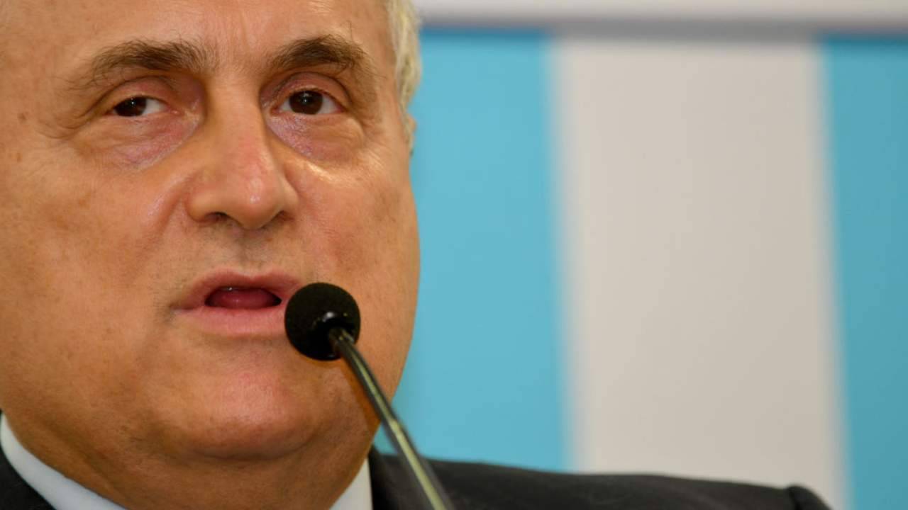 Lotito in conferenza stampa