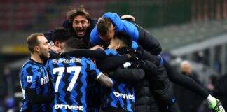L'Inter esulta al gol