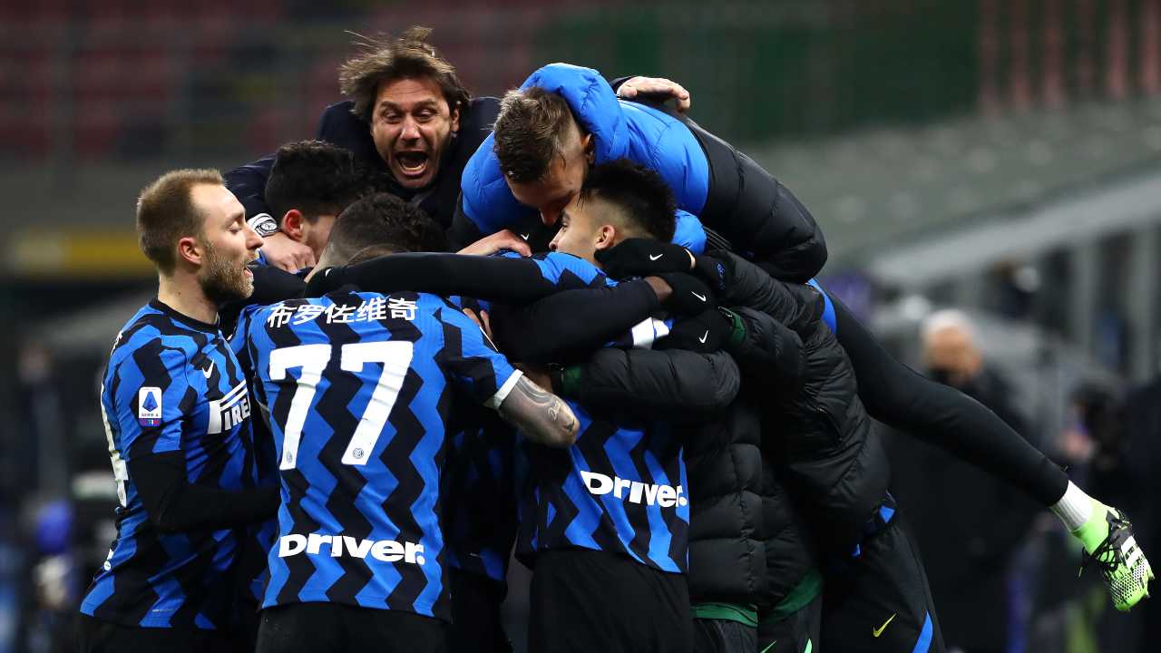 L'Inter esulta al gol