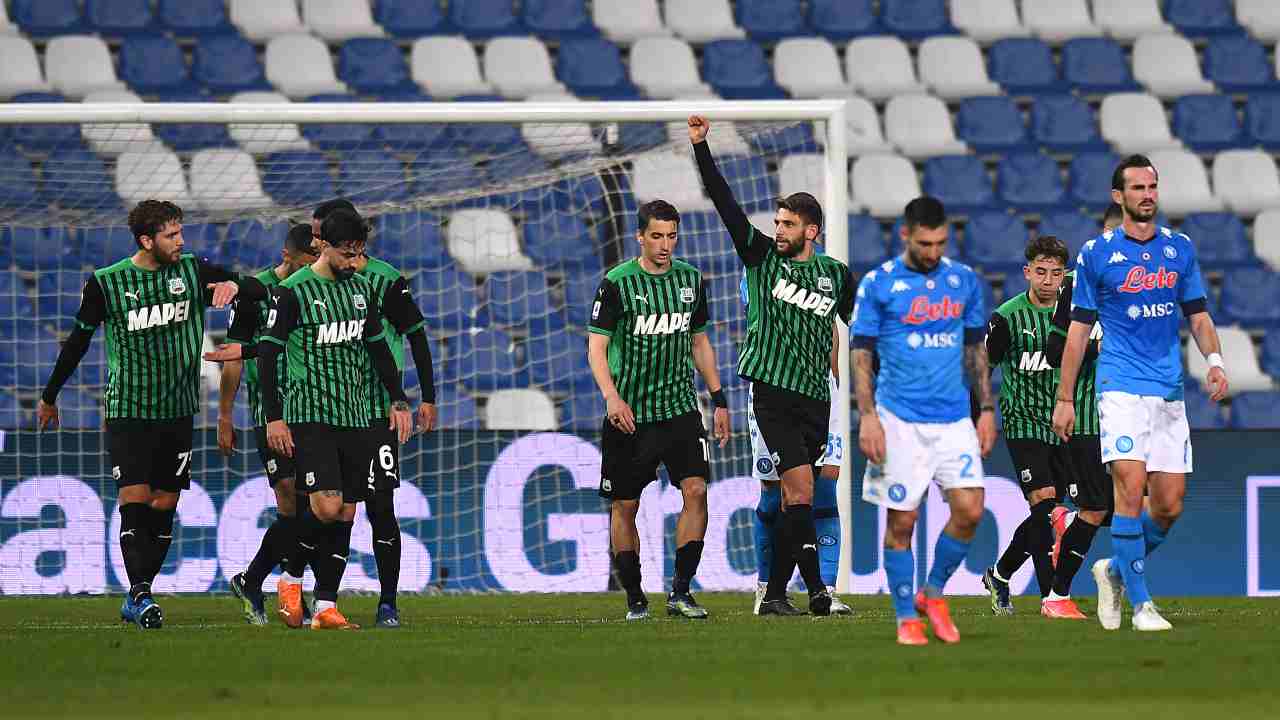 Sassuolo e Napoli in campo